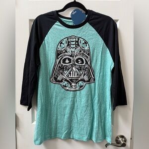 BNWT Disney Star Wars Storm Trooper Tiki Bar Raglan Graphic Tee Shirt - Size L